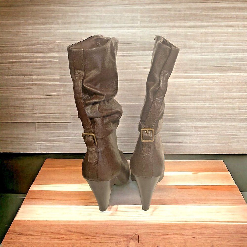 NEW A New Approach A N A Womens Brown Leather Boots Size 8 - Picture 6 of 8